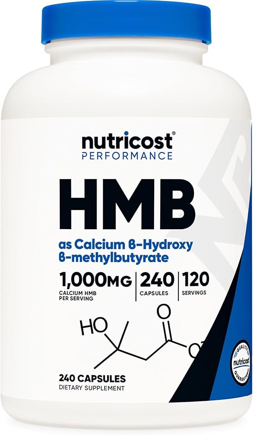 Nutricost HMB β ヒドロキシβ メチルブチレート 1000mg、240カプセル、非GMO、グルテンフリー